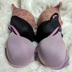 Lot of 3 Victoria's Secret perfect shape perfect coverage bras